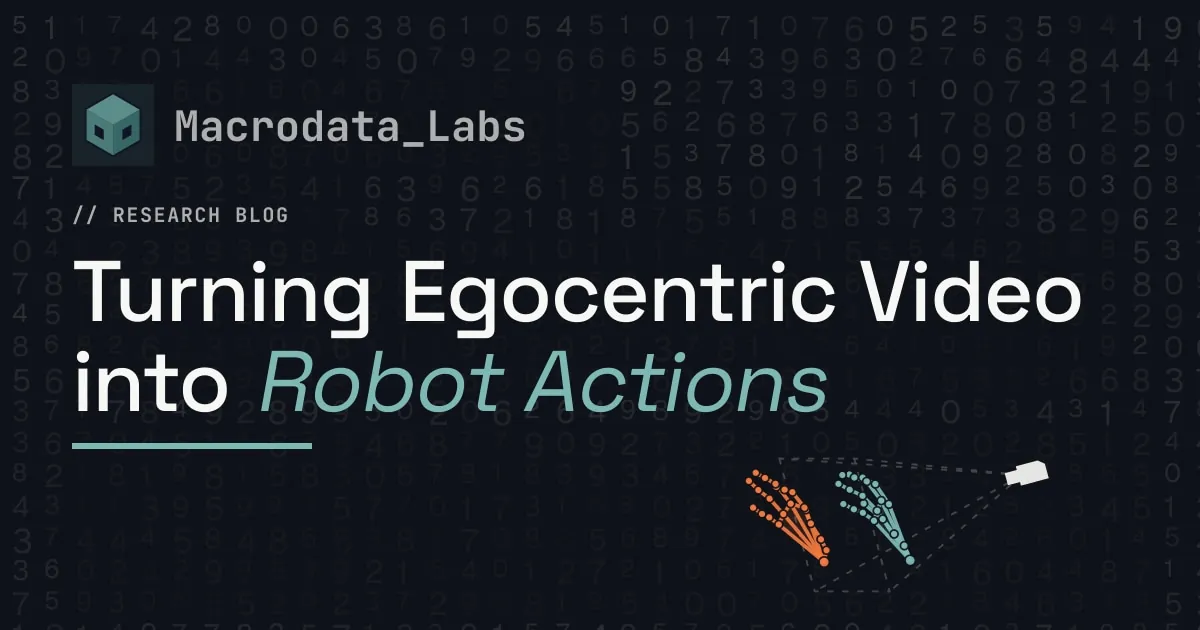 Turning Egocentric Video into 3D Hand Actions