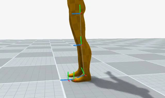 Leg close to hyper-extension