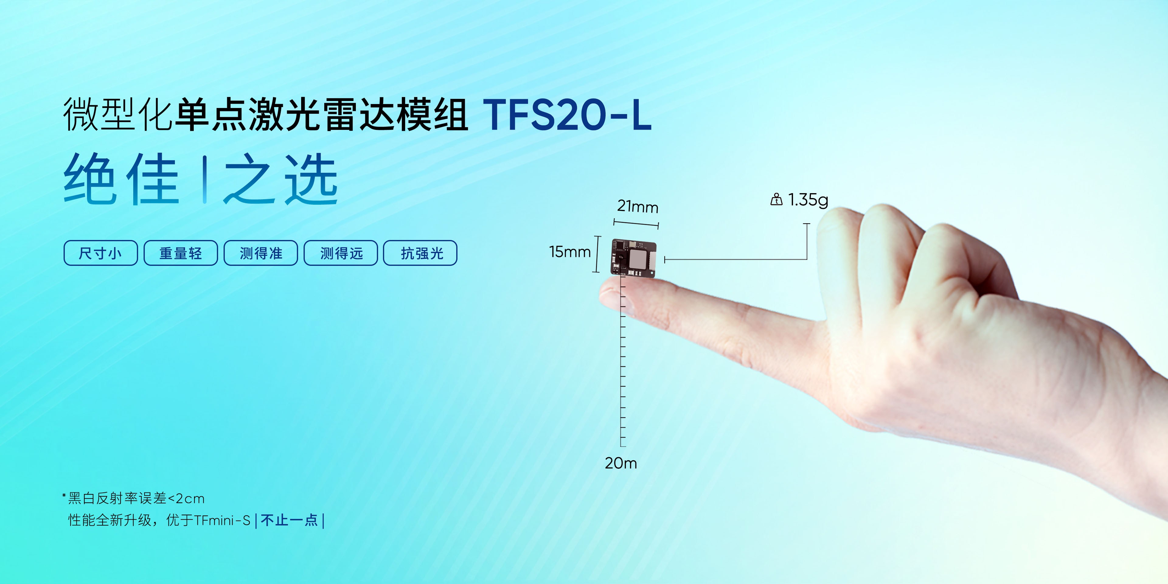 Benewake TFS20-L Ultra-Compact LiDAR Module