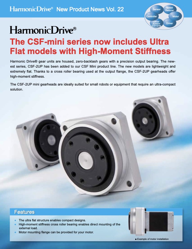 Harmonic Drive CSF-2UP Ultra-Flat Miniature Harmonic Gearhead