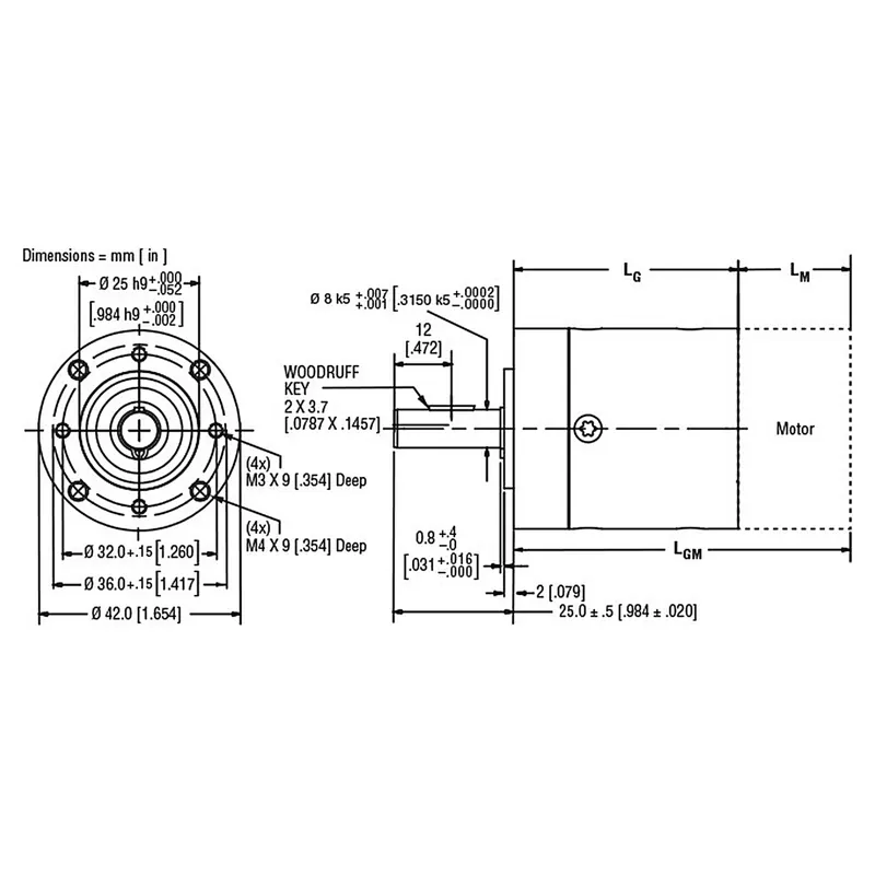 Haydon Kerk Pittman PLG42S Planetary Gearbox (4:1-512:1)