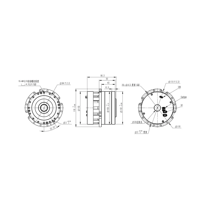 Juxie Drive CE-RB-R48-101-Lite-CO-I Embodied Robot Joint Module (Lite )