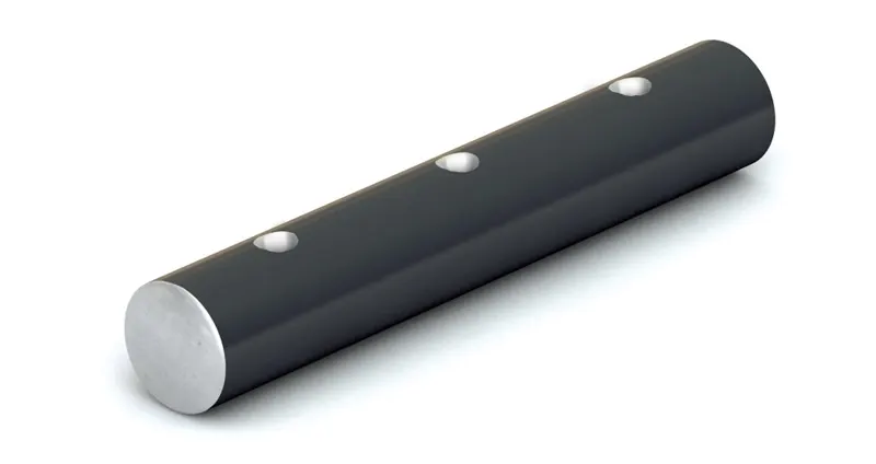Drilled Linear Shaft - Ceramic Coated Aluminum CCPDL08-006.000-SL Pre-Drilled Diameter: 1/2" Length: 6"
