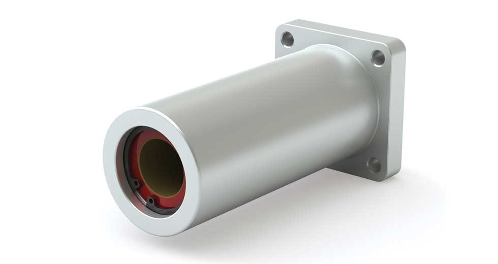 Double Plain Linear Bearing - Square Flanged - DFP08 1/2" End Mount