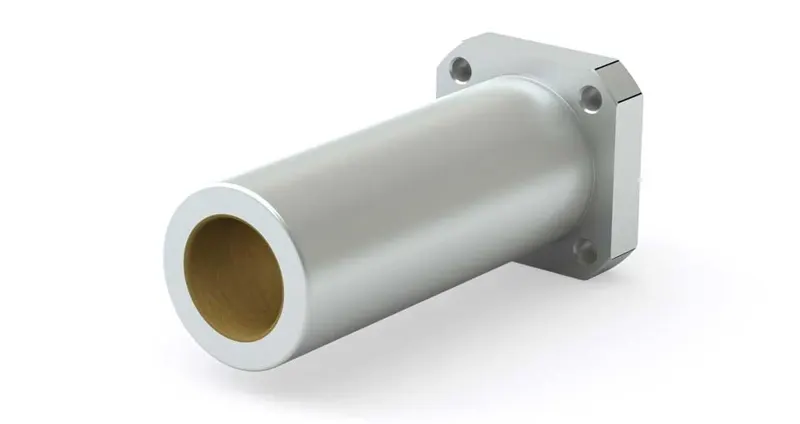 Double Plain Linear Bearing - Square Flange End - DFPJ08 8mm JIS Metric Precision ID