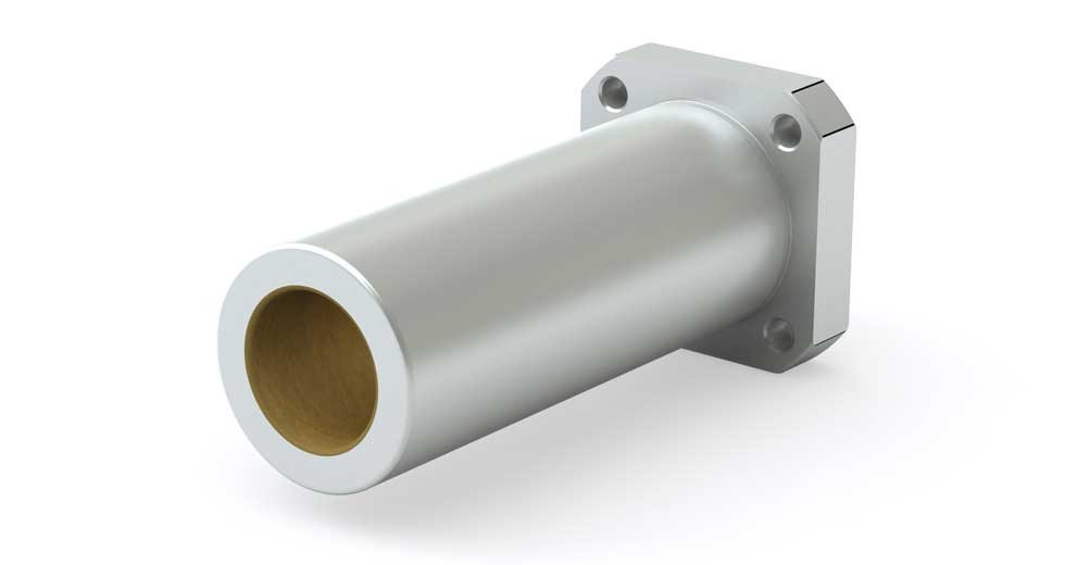 Double Plain Linear Bearing - Square Flange End - DFPJ08 8mm JIS Metric Precision ID