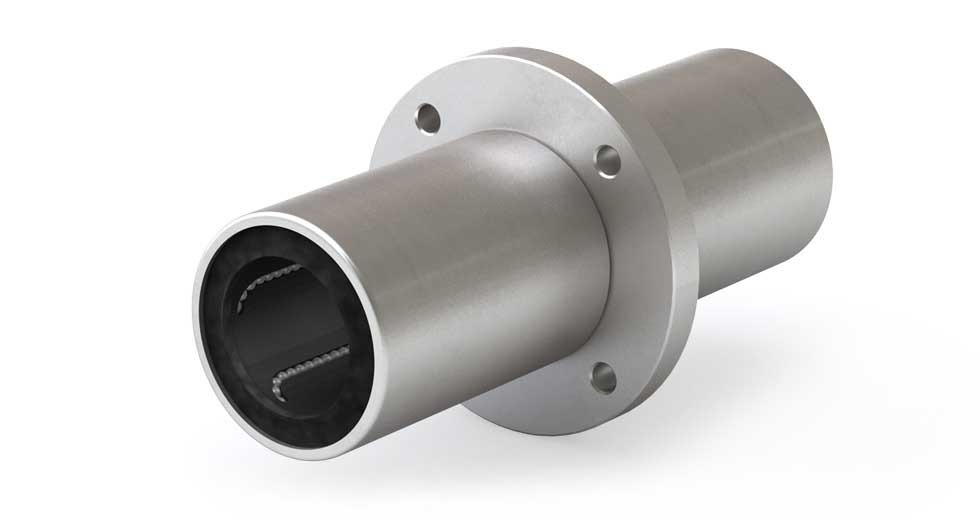 Double Linear Ball Bearing EPFC08G 8mm Round Flanged Center Mount