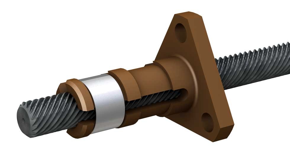 Lead Screw Assembly LSR1201T-0254-TCF-NNN-NNN-N Triangle Anti-Backlash Nut
