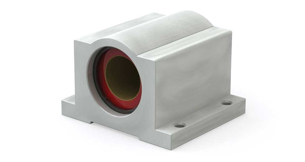 Plain Linear Bearing Pillow Block P04 1/4" Self-Aligning, Closed, Precision ID