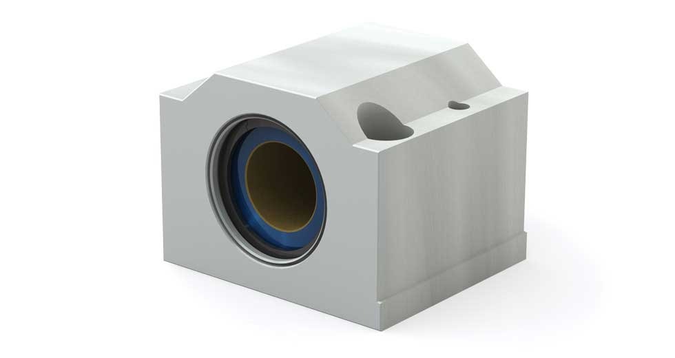 Plain Linear Pillow Block Bearing PM08 8mm Self-Aligning, Closed, Precision ID