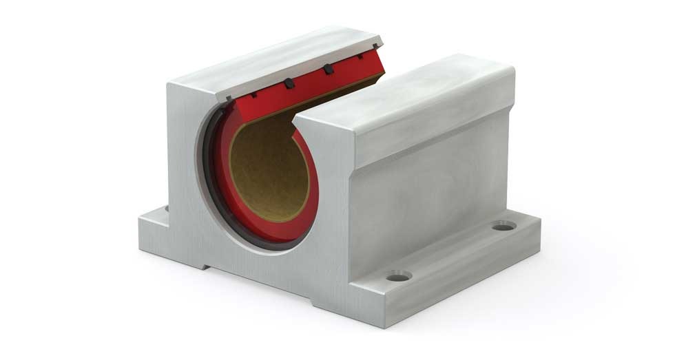 Plain Linear Bearing Pillow Block PN08 1/2" Open-Shell, Self Aligning, Precision ID