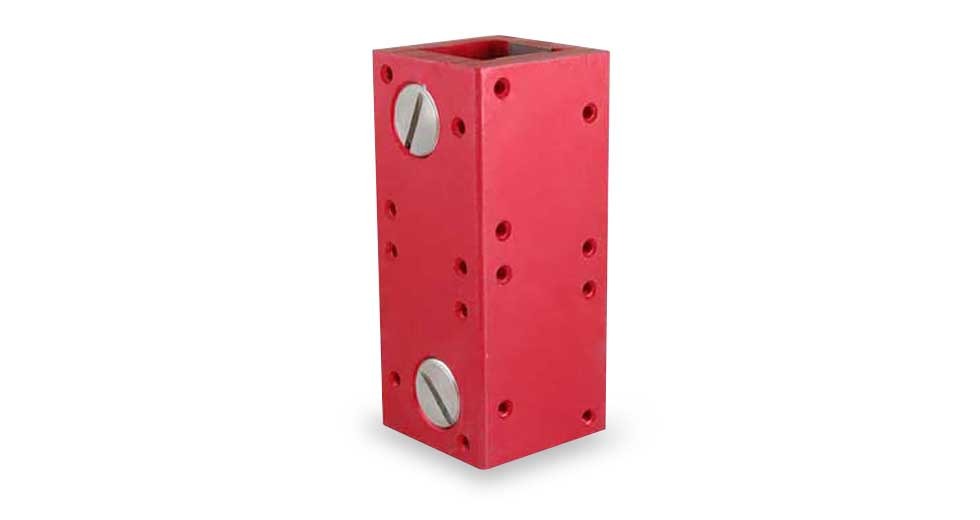 Square Linear Bearing SBL162E ID: 1" Length: 4" w/ 2-sided Adjustable Frelon J plugs for Stainless Steel Shafting
