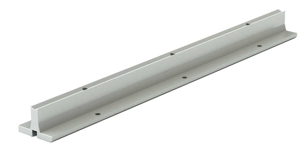 Support Rail for 1/2" Linear Shafts - Aluminum SR08PD-012.000-SL Length: 12" Pre-Drilled