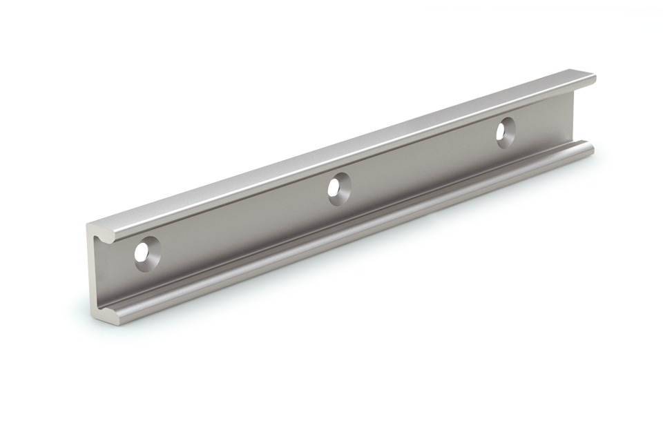 Steel Linear Guide Rail SRP28R-0250C Steel Rail Plus 28x250mm w/ Counterbore Mounting