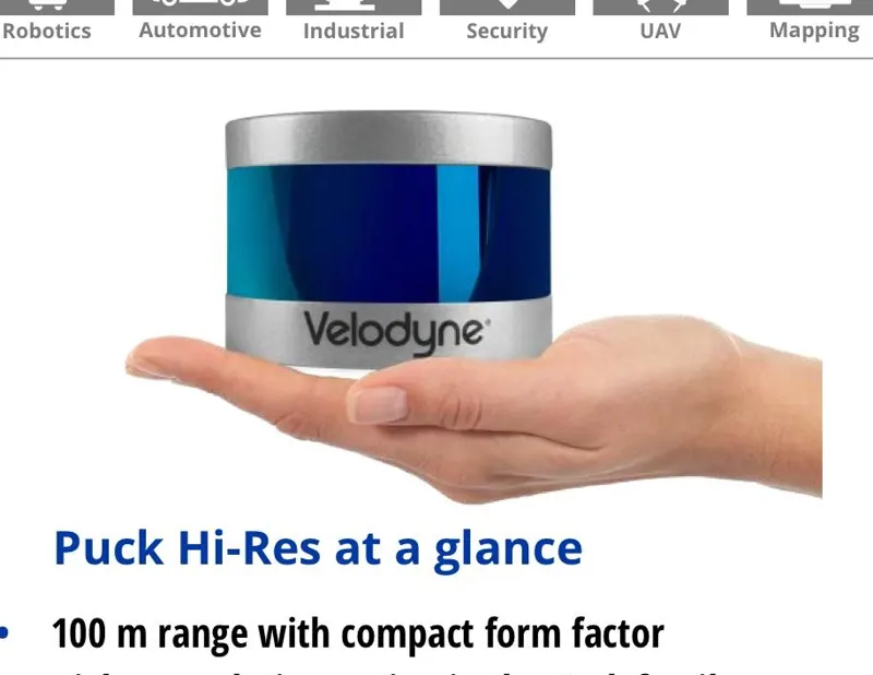 Velodyne Puck Hi-Res 高分辨率 16 线 3D 激光雷达