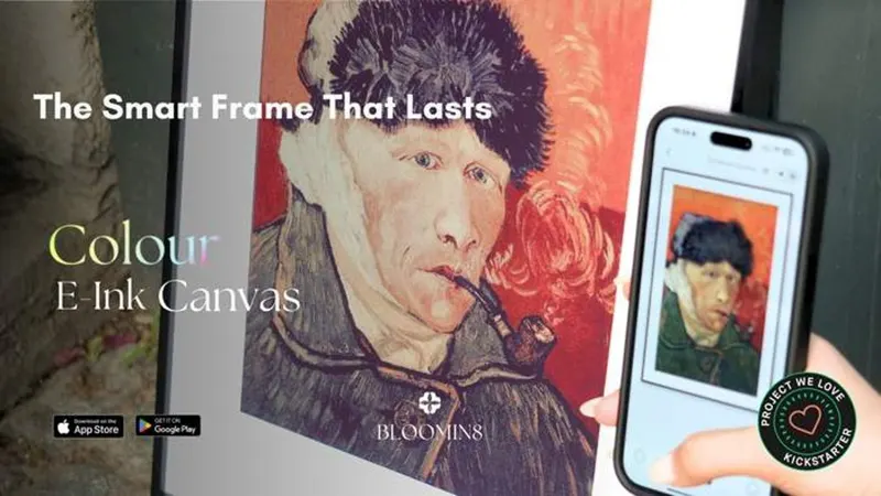 BLOOMIN8 E-Ink Canvas-World's First Smart COLOUR E-Ink Frame