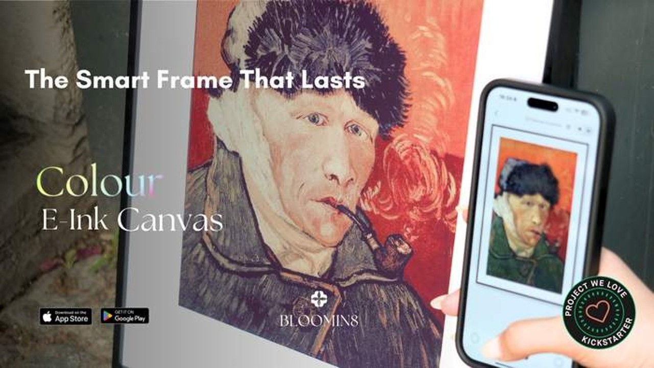 BLOOMIN8 E-Ink Canvas-World's First Smart COLOUR E-Ink Frame