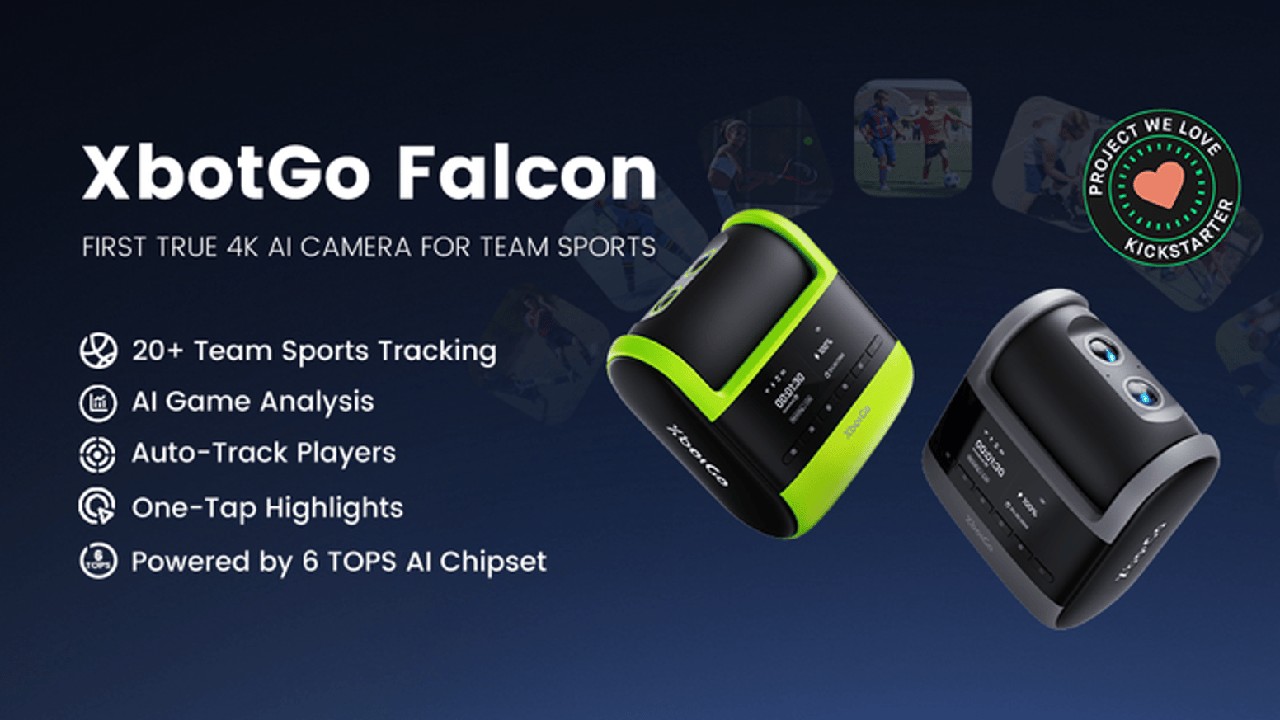 XbotGo Falcon:首款真 4K AI 团队运动相机