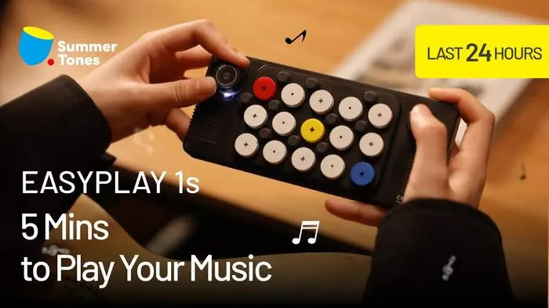 EASYPLAY 1s:Portable, Easy-to-Start Music Keyboard with MIDI