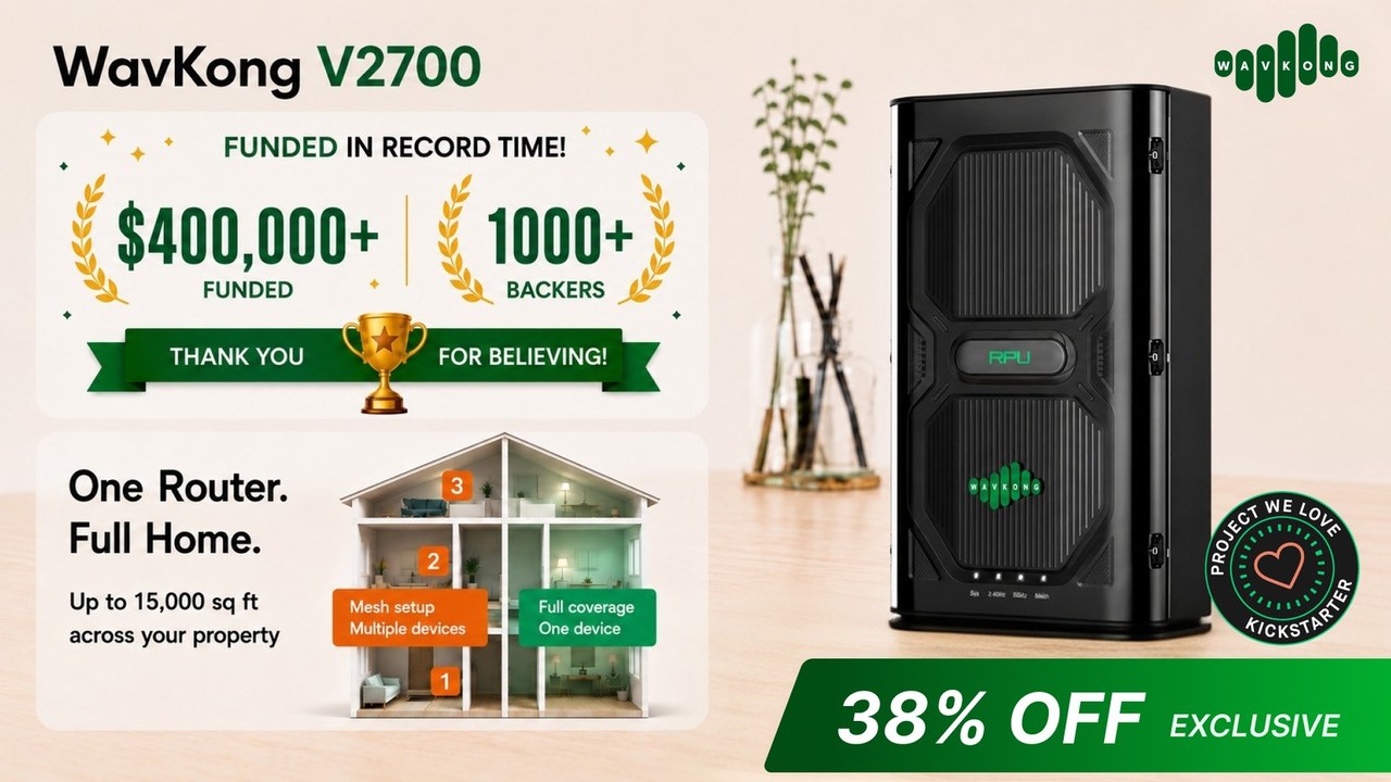WavKong V2700: World's 1st RPU-Powered Wi-Fi Router