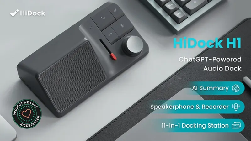 HiDock H1: ChatGPT-Powered Audio Dock with AI Summary