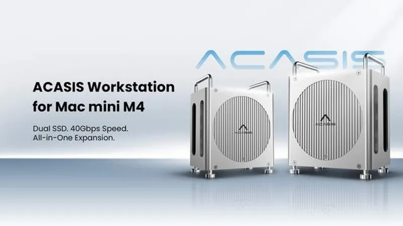 ACASIS Mac Mini M4 Workstation: 8-in-1 Dual SSD 40Gbps Dock