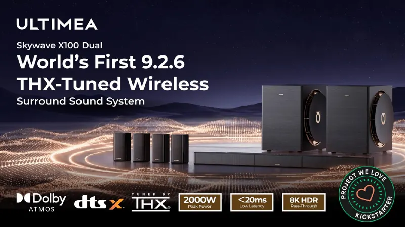 Ultimea Skywave X100 Dual: 9.2.6 Wireless Surround System