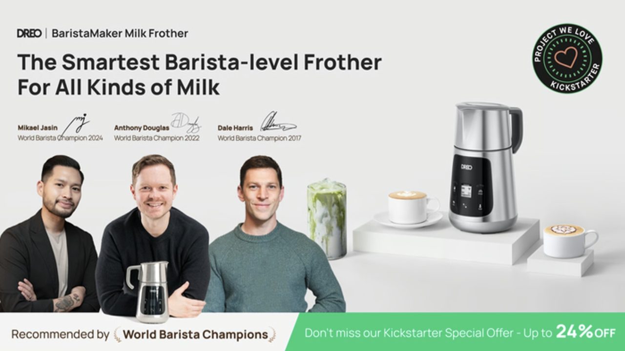 DREO BaristaMaker - The Smartest Frother For All Milk Types