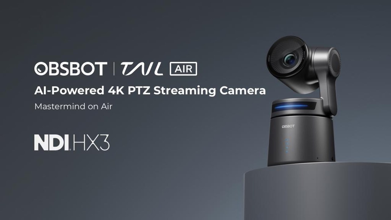 OBSBOT Tail Air:AI 驱动的 4K PTZ 直播摄像机