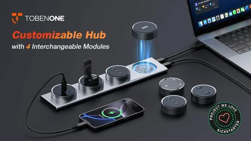 TobenONE: Ultra-Slim Magnetic Hub with Modular Design