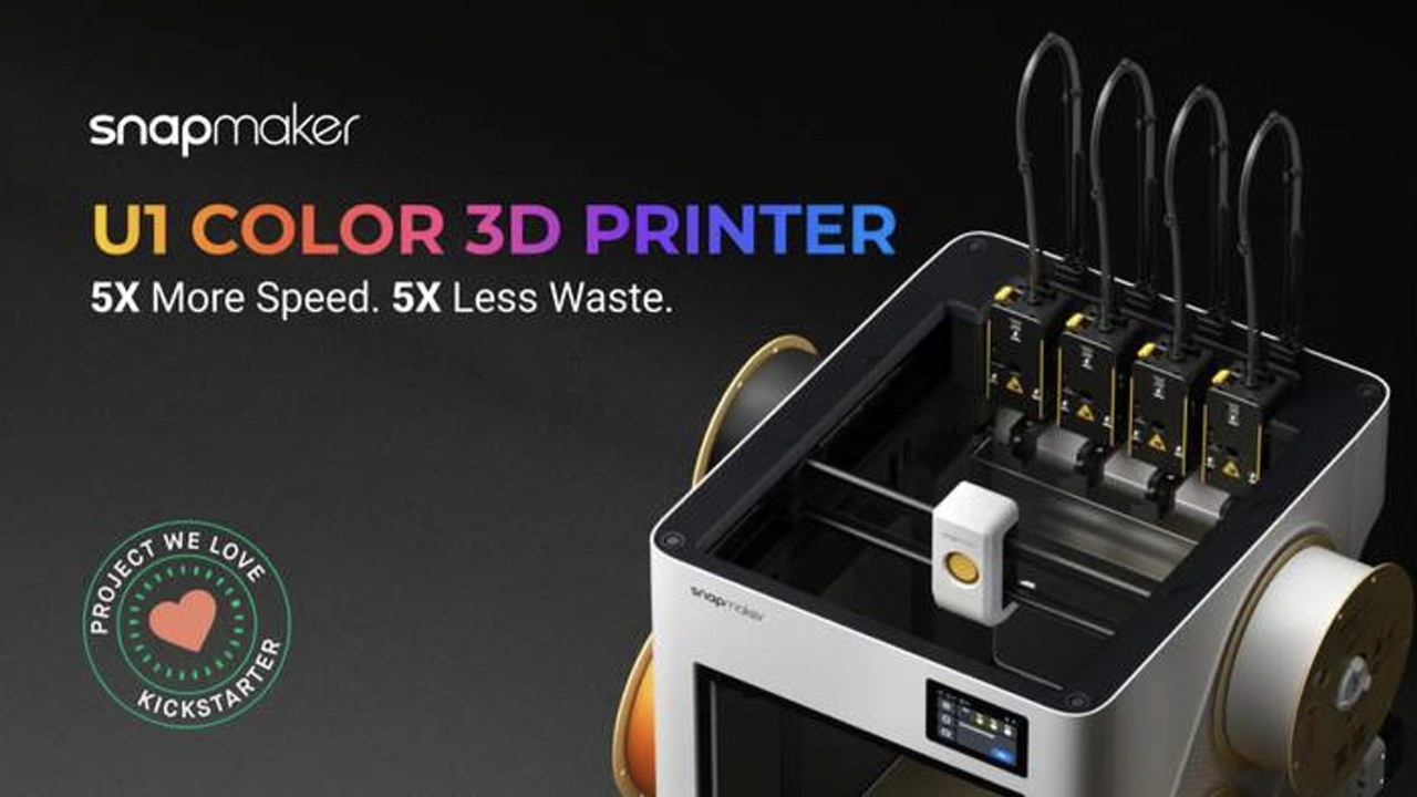 Snapmaker U1 彩色 3D 打印机:5 倍速、少 5 倍浪费