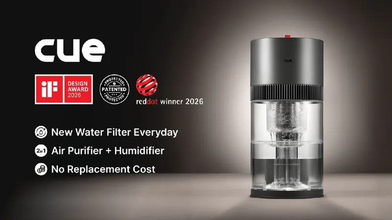 CUE Air Washer: Don’t just trap dust! Wash it away.