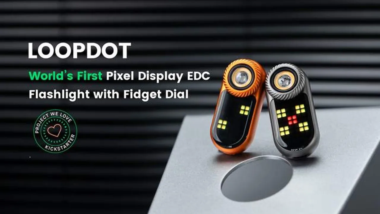 LOOPDOT—World's 1st Pixel Display EDC Flashlight&Fidget Dial