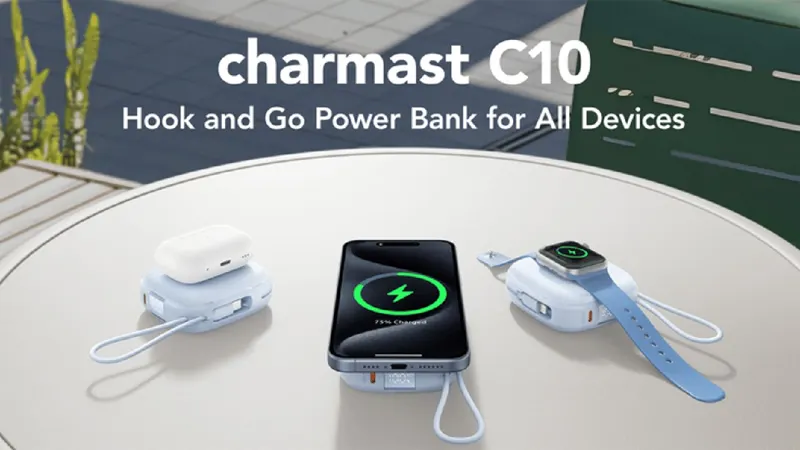 Charmast C10 | Hook and Go Power Bank for All Devices