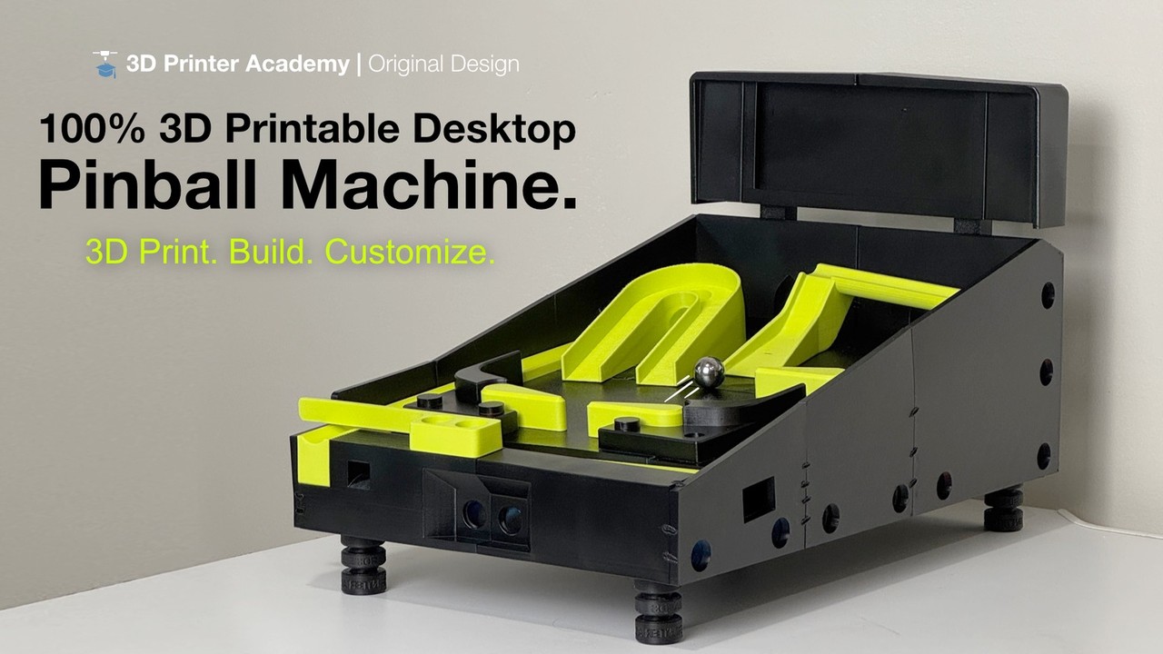 3D Printable Pinball Machine - by 3D Printer Academy
