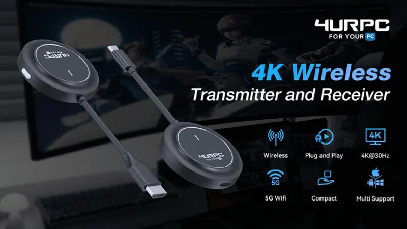 4URPC: True Wireless 4K Type-C Transmitter and HDMI Receiver