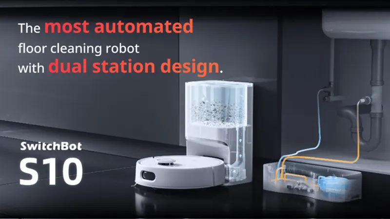 SwitchBot S10. The most automated floor cleaning robot.