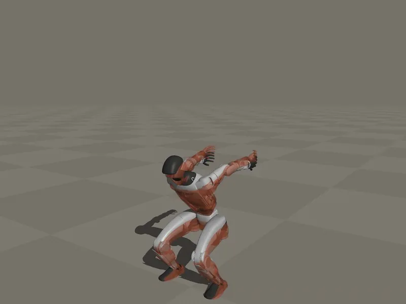Unitree G1 humanoid tracking a reference backflip