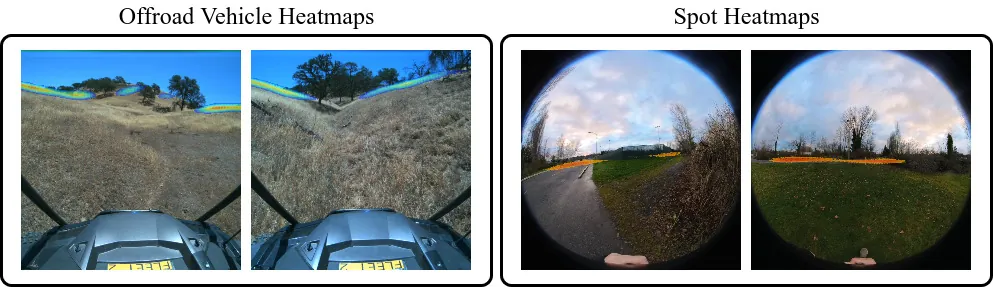 Spot routes and affordance heatmaps
