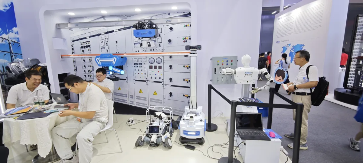 WAIC 2026 Robot Exhibition Booth Scene