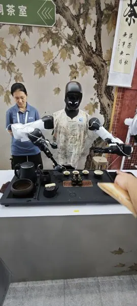Zhiyuan Humanoid Robot Performing Tea Ceremony