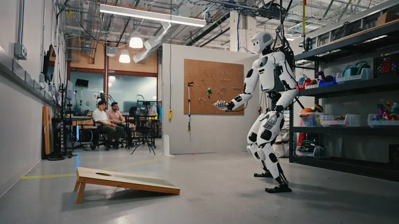 Gemini 4 Argon Builds Its Own Training Sims to Teach a Humanoid Cornhole