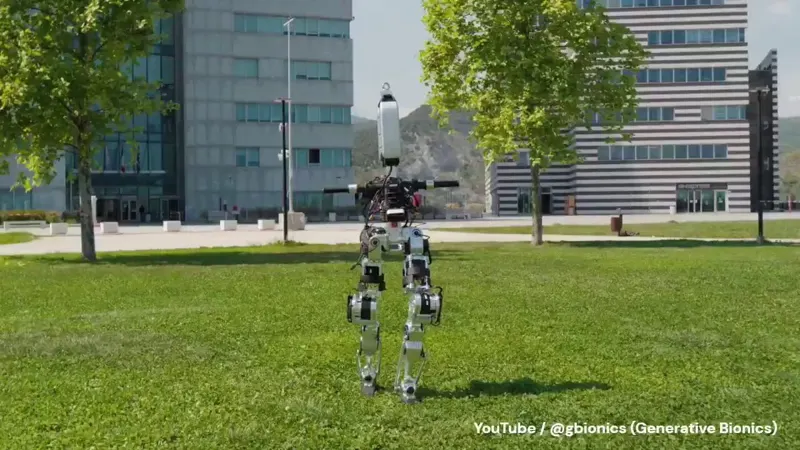 Bipedal robot walks and runs across uneven outdoor terrain