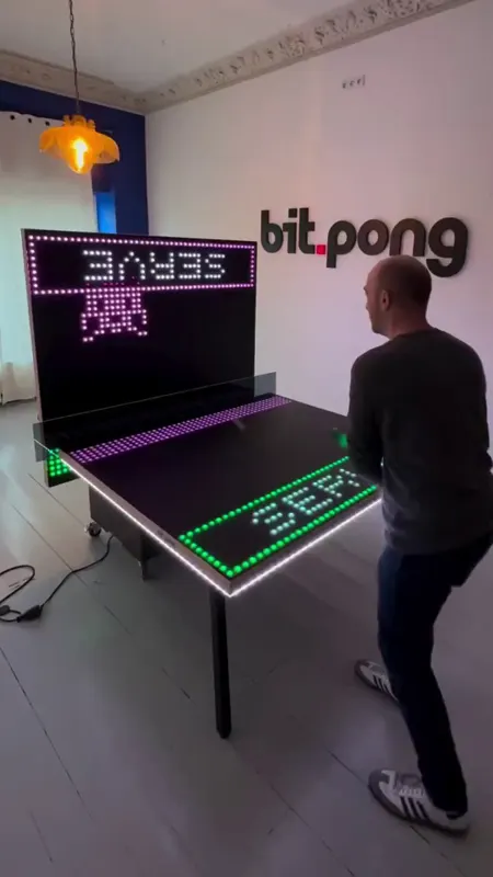 Bit-Pong brings interactive gaming to table tennis
