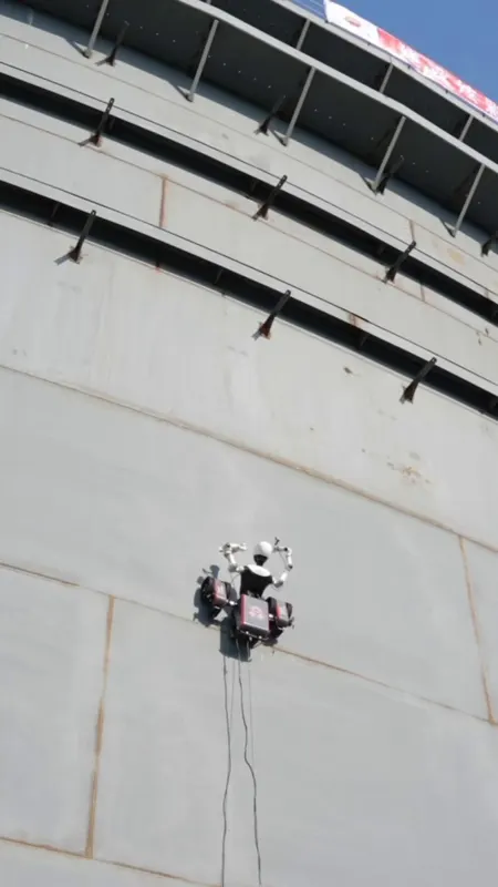 China's embodied AI robot climbs tall walls and welds with precision
