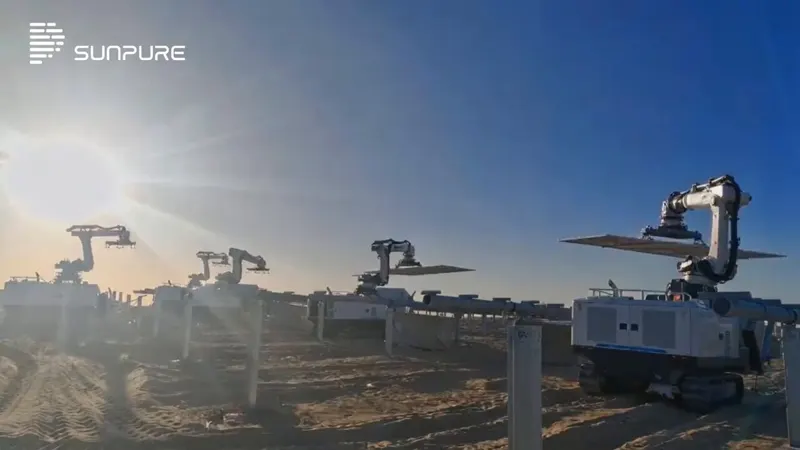 Chinese Robots Build Solar Farm in Abu Dhabi Desert