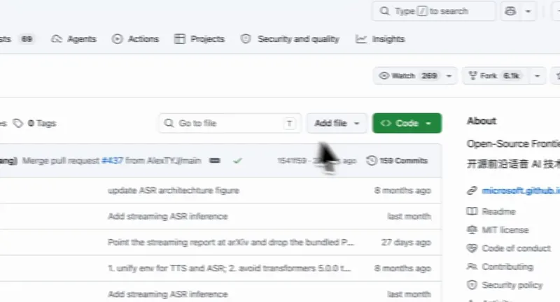 Microsoft's open-source VibeVoice-ASR: one pass over a 60-minute meeting yields speakers, timestamps and content; 54k GitHub stars