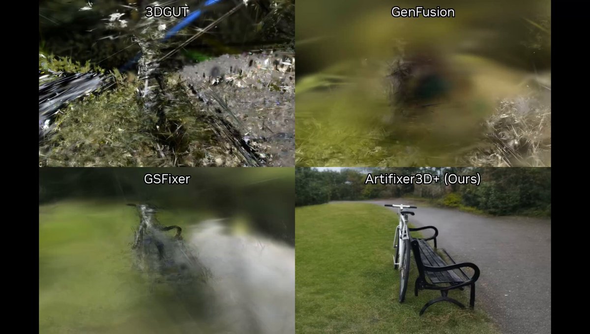 NVIDIA ArtiFixer Repairs Incomplete Gaussian Splats