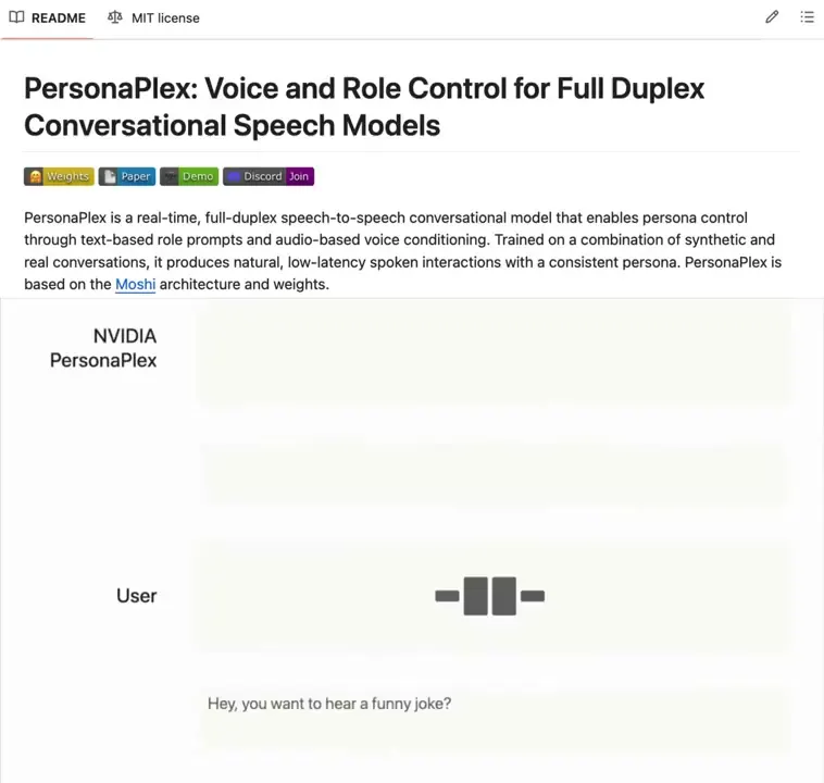 PersonaPlex Enables Real-Time Full-Duplex Voice Conversation
