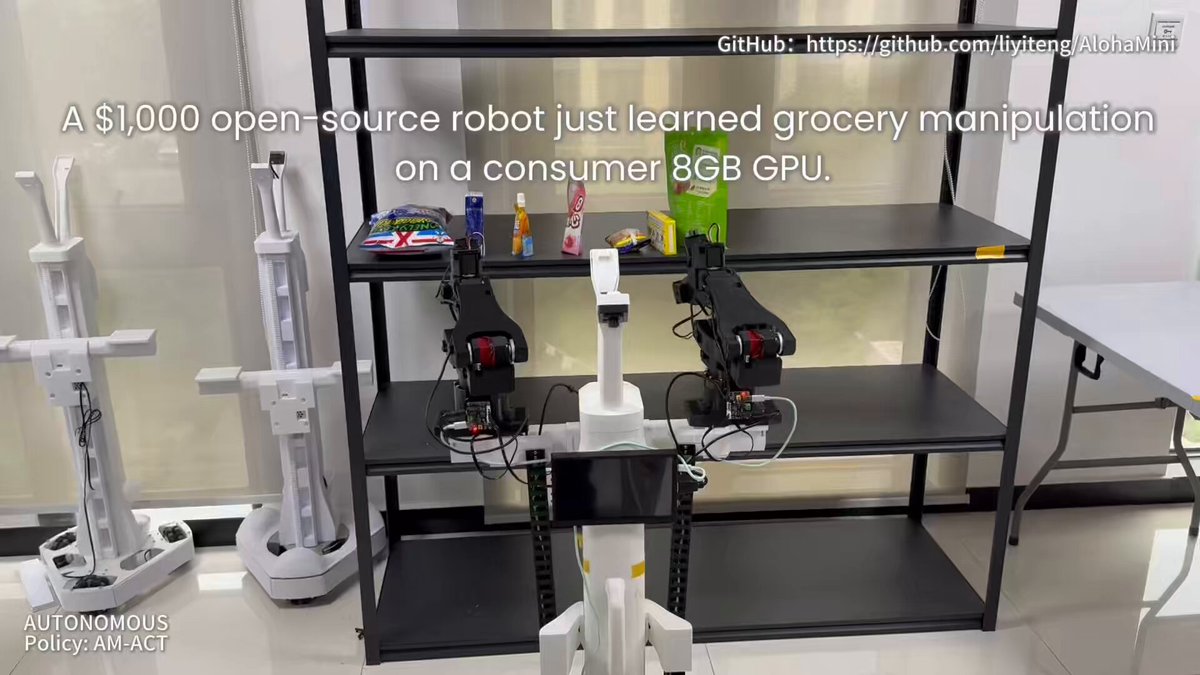 AlohaMini2: 000 open-source robot does autonomous grocery manipulation